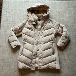 Andrew Marc Women’s Beige/Cream Faux Fur Hooded Zip Up Winter Jacket MEDIUM
